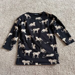 Your Wishes Leopard Print Tunic Dress Size 110 5T